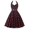 Audrey Hepburn Gentlewoman Pois Rétro Vintage Années 50 Robe de cocktail Robe vintage Eté Robe Rockabilly Robe de bal Femme Adulte Polyester Costume Rouge Vintage Cosplay"idien Soirée et occasion miniinthebox