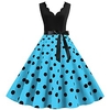 Audrey Hepburn Pois 1950s Robe de cocktail Robe vintage Printemps été Robe Rockabilly Robe de bal Femme Adulte Costume Vintage Cosplay Retour Fête scolaire Sans Manches Col V Mi-long Robe Noël miniinthebox