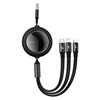BASEUS Câble USB 2.0 66W 4 pieds USB C vers Lightning / micro / USB C 6 A Câble de Charge Durable 3 en 1 Rétractable Pour Xiaomi Huawei iPhone Accessoire de Téléphone miniinthebox
