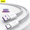 BASEUS Câble USB-C 66W 3, 3 pieds 6, 6 pieds USB A vers USB C 6 A Câble de Charge Charge Rapide Durable Pour Samsung Xiaomi Huawei Accessoire de Téléphone miniinthebox