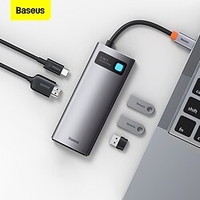 baseus metal gleam series 5-en-1 multifonctionnel type-c hub station d