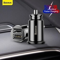 Baseus mini chargeur de voiture double usb 5v 3.1a charge rapide 2 ports usb pour téléphone tablette recharge de voiture miniinthebox