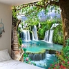 belle échelle en bois cascade paysage tapisserie suspendus tissu fond tissu décoratif tissu suspendus tissu miniinthebox
