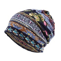 bonnet stylé femme / slouchy street dailywear imprimé floral motif géométrique café noir chapeau portable coupe-vent confort miniinthebox