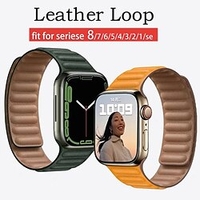 Bracelet Compatible avec Apple iWatch 38/40/41mm 42/44/45/49mm Ultra Series 8 7 6 5 4 3 2 1 SE Bracelet en Cuir pour iWatch Montre intelligente Sangle Bracelet Vrai Cuir Fermoir magnétique miniinthebox