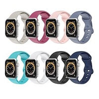 Bracelet de montre connectée pour Apple iWatch Series 7 / SE / 6/5/4/3/2/1 38/40/41mm 42/44/45mm Silicone Montre intelligente Sangle Doux Respirable Bracelet Sport Boucle Moderne Remplacement miniinthebox