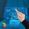 Bricolage 3d veilleuse pour enfants 16 changement de couleur babillard usb babillard décor lampe télécommande et tactile grand cadeau pour filles garçons enfants miniinthebox