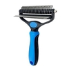 Brosse de toilettage pour chiens/chats,  outil de désherbage 2 en 1amp; râteau sous-poil démêlant pour tapisamp; élimination des enchevêtrements,  réduit la perte jusqu