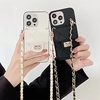 cas de téléphone pour apple portefeuille carte iphone 14 pro max 13 12 11 se 2022 x xr xs max 8 7 portefeuille anti-poussière avec bandoulière amovible en cuir pu de couleur unie miniinthebox