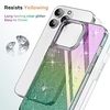 cas de téléphone pour iphone 13 13 pro max cas pour les femmes irisé glitter cristal anti-jaunissement mince mince dur pare-chocs arrière cadre glitter shine antipoussière transparent glitter shine miniinthebox