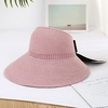Chapeau de Paille Chapeau de soleil Plein Air"idien du"idien Chapeau Femme Couleur unie Couleur monochrome Beige Noir Portable Protection Solaire Confort miniinthebox