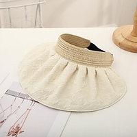Chapeau de soleil Plein Air"idien du"idien Chapeau Femme Couleur unie Couleur monochrome Noir Blanc Portable Protection Solaire Confort miniinthebox