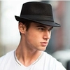 chapeau fedora classique pour hommes chapeau en similicuir en tissu de couleur unie décontracté élégant chapeaux chapeau rétro pour messieurs miniinthebox