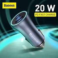 chargeur de voiture baseus pd 20w chargeur usb rapide pour téléphone mobile charge rapide 4.0 3.0 type c pd chargeur pour iphone qc 4.0 3.0 chargeur miniinthebox