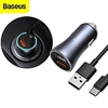 chargeur de voiture baseus pd 20w usbtype-c chargeur usb rapide avec câble de données type-c 5a 1m miniinthebox