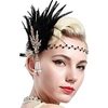 charleston rugissant des années 20 des années 1920 vintage le grand gatsby clapet bandeau costume de plumes pour femmes adultes doré / rouge / blanc vintage mascarade cocktail miniinthebox