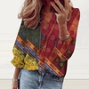 Chemise Chemisier Femme Blanche Jaune Vert Claire Floral A Volants Imprimer manche longue Casual Vacances basique Col V Normal Standard Fleur Manches Bouffantes S miniinthebox