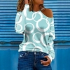 Chemise Chemisier Femme Jaune Rose Claire Bleu Floral Découpé Imprimer manche longue Casual Vacances basique Col Rond Normal Standard Fleur S miniinthebox