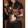 Chemise Chemisier Femme Noir Rouge Plaid Impression de chaînes Bouton Poche manche longue Casual basique Col de Chemise Normal Standard M miniinthebox