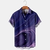 Chemise Homme Banderole Col rabattu 3D Bouton bas Manches Courtes Plein Air Décontractée du"idien Standard Mélange de Coton Décontractée Mode Confortable miniinthebox
