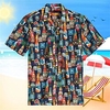 Chemise Homme Bière Col rabattu 3D Bouton bas Manches Courtes Plein Air Décontractée du"idien Standard Mélange de Coton Décontractée Mode Confortable miniinthebox