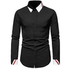 Chemise Homme Bloc de couleur Col rabattu Bouton bas Manches Longues Plein Air Décontractée du"idien Standard Mélange de Coton Décontractée Mode Confortable miniinthebox