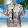 Chemise Homme Carte Col rabattu 3D Bouton bas Manches Courtes Plein Air Décontractée du"idien Standard Mélange de Coton Décontractée Mode Confortable miniinthebox