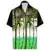 Chemise Homme Cocotier Col rabattu Bouton bas Manches Courtes Plein Air Décontractée du"idien Standard Mélange de Coton Décontractée Mode Confortable miniinthebox