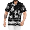 Chemise Homme Cocotier Col rabattu Bouton bas Manches Courtes Plein Air Décontractée du"idien Standard Mélange de Coton Décontractée Mode Confortable miniinthebox