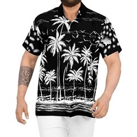 Chemise Homme Cocotier Col rabattu Bouton bas Manches Courtes Plein Air Décontractée du"idien Standard Mélange de Coton Décontractée Mode Confortable miniinthebox