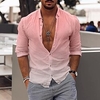 chemise homme col dégradé rue"idien boutonné imprimé manches longues hauts décontracté mode respirant confortable rose / automne / hiver miniinthebox