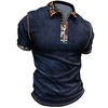 Chemise Homme Couleur Pleine Col rabattu Fermeture éclair Manches Courtes Plein Air Décontractée du"idien Standard 100% Coton Décontractée Mode Respirable miniinthebox