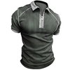 Chemise Homme Couleur Pleine Col rabattu Fermeture éclair Manches Courtes Plein Air Décontractée du"idien Standard 100% Coton Décontractée Mode Respirable miniinthebox