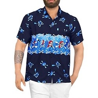 Chemise Homme Crânes Col rabattu Bouton bas Manches Courtes Plein Air Décontractée du"idien Standard Mélange de Coton Décontractée Mode Confortable miniinthebox