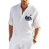 Chemise Homme Estampage à chaud Bande dessinée Graphic Col Bouton bas Imprimer Manches Longues Plein Air Décontractée Vacances Standard Polyester Design Décontractée Mode / Eté miniinthebox
