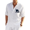 Chemise Homme Estampage à chaud Bande dessinée Graphic Col Bouton bas Imprimer Manches Longues Plein Air Décontractée Vacances Standard Polyester Design Décontractée Mode / Eté miniinthebox