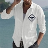 Chemise Homme Estampage à chaud Bande dessinée Graphic Col rabattu Bouton bas Imprimer Manches Longues Plein Air Décontractée Vacances Standard Coton Design Décontractée Mode / Eté miniinthebox