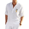Chemise Homme Estampage à chaud Floral Graphic Col Bouton bas Imprimer Manches Longues Plein Air Décontractée Vacances Standard Polyester Décontractée Mode Designer miniinthebox