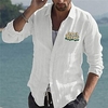 Chemise Homme Estampage à chaud Floral Graphic Col rabattu Bouton bas Imprimer Manches Longues Plein Air Décontractée Vacances Standard Coton Décontractée Mode Designer miniinthebox