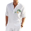 Chemise Homme Estampage à chaud Graphic Arbre Col Bouton bas Imprimer Manches Longues Plein Air Décontractée Vacances Standard Polyester Décontractée Mode Designer miniinthebox