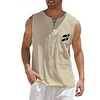 Chemise Homme Estampage à chaud Graphic Chaussures Col en V Lacet Imprimer Sans Manches Plein Air Décontractée Vacances Standard Mélange de Coton Design Décontractée Mode / Eté miniinthebox