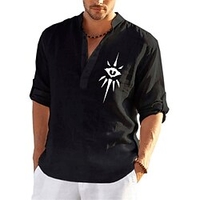 Chemise Homme Estampage à chaud Graphic Col Bouton bas Imprimer Manches Longues Plein Air Décontractée Vacances Standard Polyester Décontractée Mode Designer miniinthebox