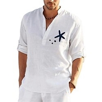 Chemise Homme Estampage à chaud Graphic Graffiti Col Bouton bas Imprimer Manches Longues Plein Air Décontractée Vacances Standard Polyester Design Décontractée Mode / Eté miniinthebox
