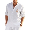 Chemise Homme Estampage à chaud Graphic Ourson en peluche Col Bouton bas Imprimer Manches Longues Plein Air Décontractée Vacances Standard Polyester Design Décontractée Mode / Eté miniinthebox
