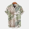 Chemise Homme Feuille de palmier Col rabattu Bouton bas Manches Courtes Plein Air Casual du"idien Standard Mélange de Coton Casual Mode Confortable miniinthebox