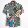 Chemise Homme Feuille de palmier Col rabattu Bouton bas Manches Courtes Plein Air Décontractée du"idien Standard Mélange de Coton Décontractée Mode Confortable miniinthebox