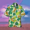 Chemise Homme Feuilles Col rabattu 3D Bouton bas Manches Courtes Plein Air Casual du"idien Standard Mélange de Coton Casual Mode Confortable miniinthebox