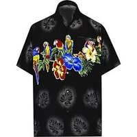 Chemise Homme Floral Col rabattu 3D Bouton bas Manches Courtes Plein Air Décontractée du"idien Standard Mélange de Coton Décontractée Mode Confortable miniinthebox