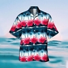 Chemise Homme Floral Col rabattu 3D Bouton bas Manches Courtes Plein Air Décontractée du"idien Standard Mélange de Coton Décontractée Mode Confortable miniinthebox