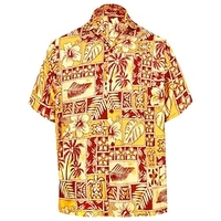Chemise Homme Floral Col rabattu Bouton bas Manches Courtes Plein Air Décontractée du"idien Standard Mélange de Coton Décontractée Mode Confortable miniinthebox